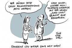 Soko LinX Linksextremismus Polizei CDU Sachsen Leipzig