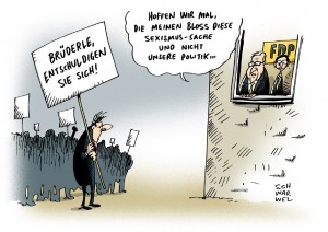 Brüderle FDP Sexismus Vorwurf Karikatur Schwarwel