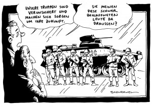 Bundeswehr Reform Karikatur Schwarwel