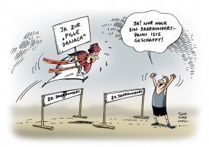 Katholische Kirche Pille danach Karikatur Schwarwel