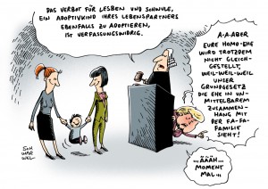 Homoehe Familie Urteil Bundesverfassungsgericht Karikatur Schwarwel