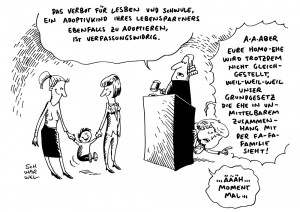 Homoehe Familie Urteil Bundesverfassungsgericht Karikatur Schwarwel