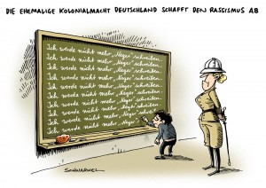 Karikatur Schwarwel Rassismus kolonial