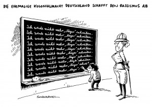 Karikatur Schwarwel Rassismus kolonial