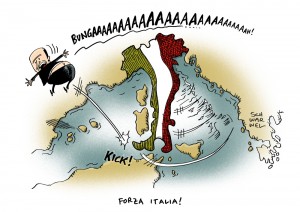 Wahl Italien Berlusconi Karikatur Schwarwel