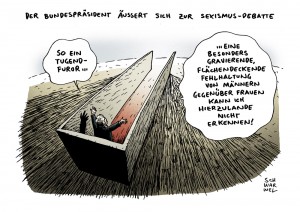 Sexismus Debatte Gauck Karikatur Schwarwel