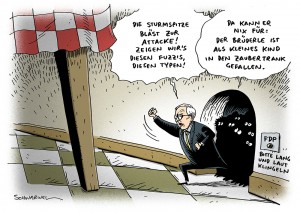 Brüderle FDP Wahl Karikatir Schwarwel