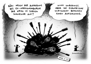 Waffenembargo Syrien Karikatur Schwarwel