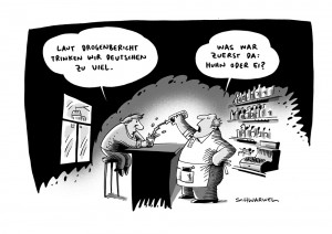 Drogen Alkohol Karikatur Schwarwel