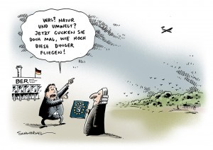 BER Verfahren Misschatung Umweltgesetze Karikatur Schwarwel