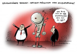 SPD Machtgerangel im Vorfeld der Kanzlerwahl Karikatur Schwarwel