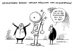 SPD Machtgerangel im Vorfeld der Kanzlerwahl Karikatur Schwarwel