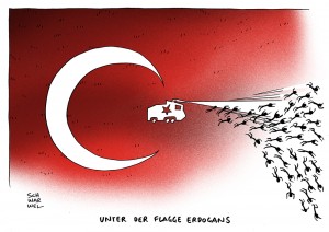 Türkei: Erdogan lässt Gezi-Park gewaltsam räumen karikatur schwarwel