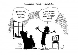 Whistleblower Snowden Flucht US Regierung Karikatur Schwarwel