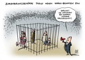 Zuwanderung: Streit um Rahmen der Freizügigkeit Karikatur Schwarwel