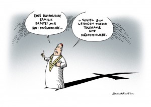 Kardinal Meisner: Äußerung entsetzt Muslime - Karikatur Schwarwel