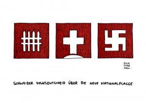 Schweiz: Volk stimmt für Begrenzung der Zuwanderung in sein Land - Karikatur Schwarwel