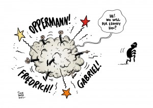 Edathy-Affäre: Koalitionsstreit - Karikatur Schwarwel