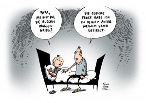 Krim-Krise: Steinmeier warnt Russland vor „Annektion“ der Krim - Karikatur Schwarwel