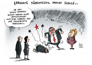 Bergwerksunglück in Türkei: Erdogans Berater tritt auf Demonstranten ein – Karikatur Schwarwel