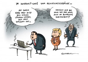 EuGH-Urteil zum „Recht auf Vergessenwerden“: Bürger können kritische Google-Links löschen lassen - Karikatur Schwarwel