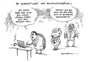 EuGH-Urteil zum „Recht auf Vergessenwerden“: Bürger können kritische Google-Links löschen lassen - Karikatur Schwarwel