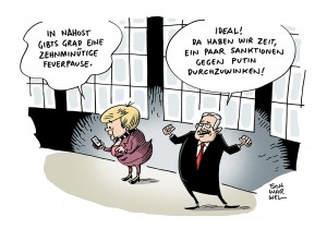 Nahost Ukraine Konflikt Karikatur Schwarwel