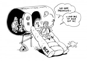 Wowereit: Berlins Oberbürgermeister gibt sein Amt zum Jahresende auf - Karikatur Schwarwel