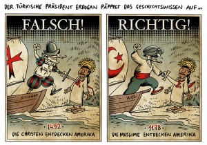 Geschichtsverständnis: Laut türkischem Präsidenten Erdogan haben Muslime bereits 1178 Amerika entdeckt