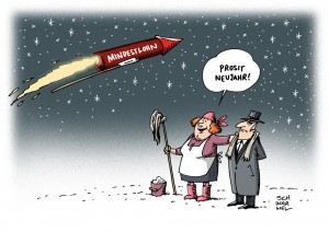 Neujahr: Ab 1. Januar gilt in Deutschland der Mindestlohn