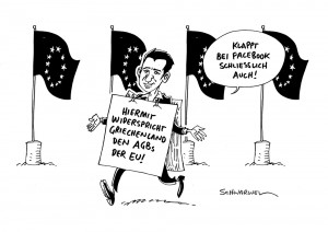 Griechenland: Tsipras-Regierung gegen Dogmen der EU - Karikatur Schwarwel