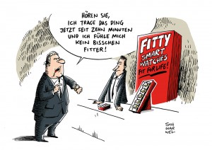 Fibo: Weltweit größte Messe für Fitness, Wellness und Gesundheit in Köln - Karikatur Schwarwel