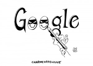 Google: Charmeoffensive für Verlage – „Zeit“ und „FAZ“ schon im Boot – Karikatur Schwarwel