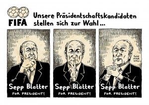 FIFA: Weltfußballverband wählt neuen Präsidenten - Karikatur Schwarwel