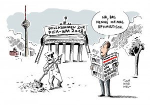 FIFA: Skandal um WM-Vergabe im Jahre 2010 - Karikatur Schwarwel