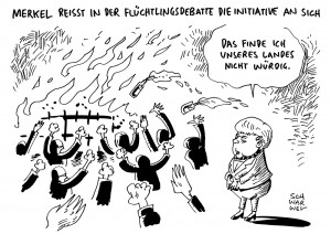 Merkel zum Thema Flüchtlinge: Gewalt „unseres Landes nicht würdig“