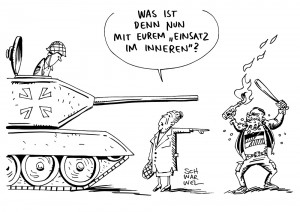 Rechte Gewalt: Taten statt Worte gefordert - Karikatur Schwarwel