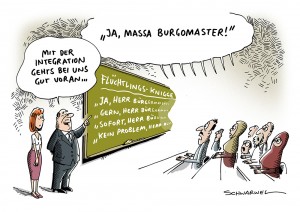 Integration: Flüchtlings-Knigge löst Kritik aus - Karikatur Schwarwel