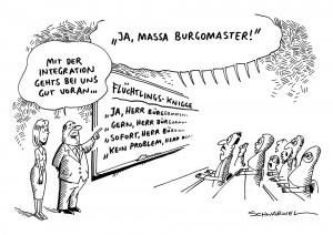 Integration: Flüchtlings-Knigge löst Kritik aus - Karikatur Schwarwel