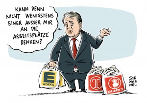 Edeka-Tengelmann-Fusion: Sigmar Gabriel will juristische Durchsetzung