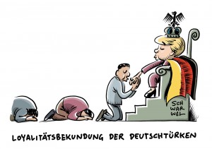 „Hohes Maß an Loyalität“ – Kanzlerin will klares Bekenntnis: Angela Merkel nimmt Deutschtürken in die Pflicht