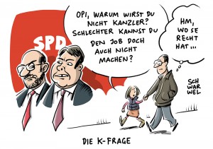 K-Frage in der SPD: Schulz vor Gabriel
