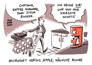 Wettkampf um die Sprachsteuerungs-Plattform der Zukunft: Siri (Apple), Cortana (Microsoft), Alexa (Amazon), Now (Google)