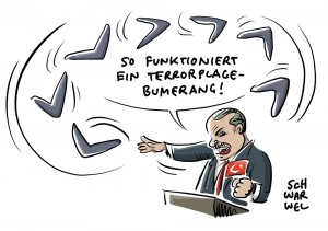 Erdogan reagiert auf deutsche Kritik: "Diese Terrorplage wird euch wie ein Bumerang treffen“