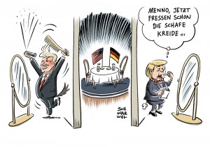 Merkels USA-Reise: Trump treffen, über Abschottung reden