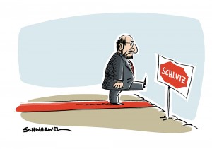 martin schulz effekt spd kolaition wahl bundeksnzler karikatur schwarwel