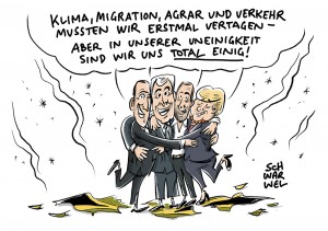 Sondierungs-Runden bei Jamaika: Klima vertagt, Migration vertagt, Agrar vertagt, Verkehr vertagt