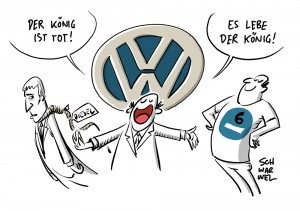 Drohende Fahrverbote in Abgasaffäre: Autokonzerne liebäugeln mit Blauer Plakette – als Werbemittel für Diesel, Volkswagen: VW-Chef Müller muss gehen, Markenchef Diess wird Nachfolger