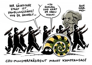Ministerpräsident Kretschmer zu Chemnitzer Nazi-Aufmarsch: „Der sächsische Staat ist handlungsfähig. Und er handelt.“