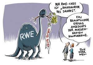 Negativpreis des Naturschutzbundes NABU: RWE-Chef ist „Dinosaurier des Jahres“